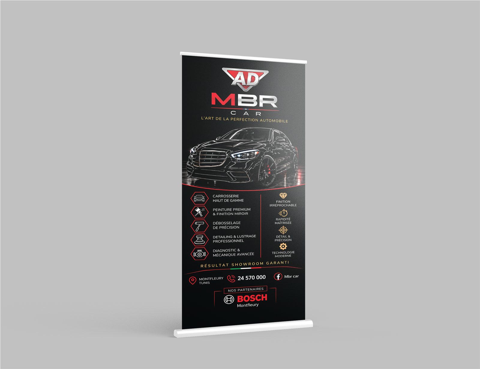 Roll-up — Automobile