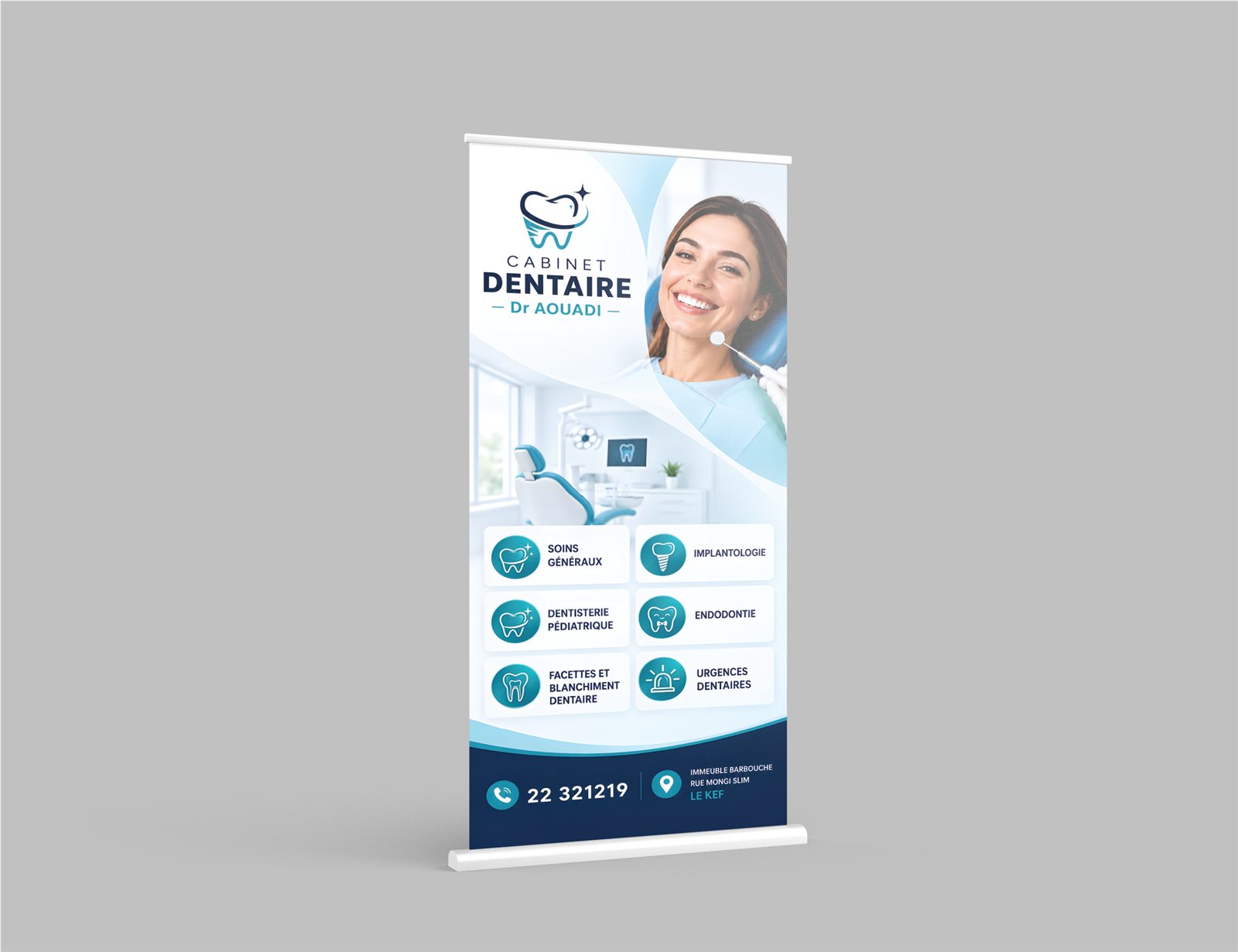 Roll-up — Dentaire